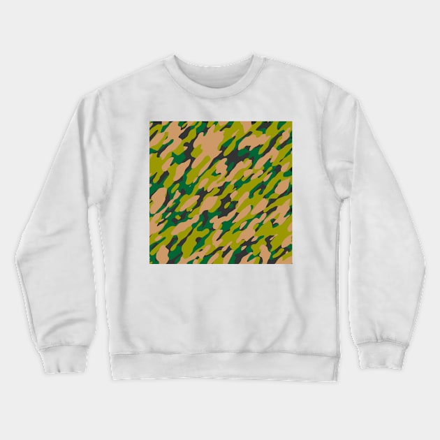 Green Olive Camouflage Crewneck Sweatshirt by Tshirtstory